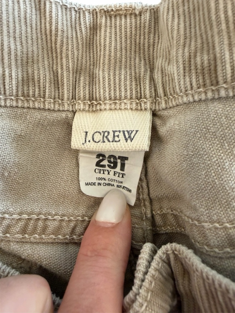 J. Crew Women's Straight Leg Corduroy Jeans in Light Tan - Picture 2 of 7